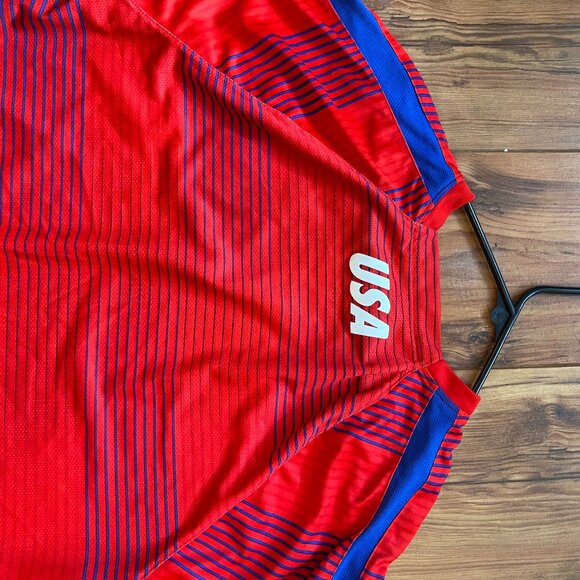 Nike USMNT USA Jersey Authentic Training Shirt, 2016 2017, Red / Blue, Sz XL - Picture 11 of 11
